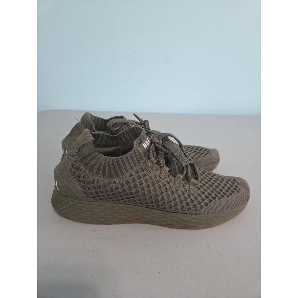 NOBULL Womens Diamond Knit Mesh Trainer Green Gum Atheltic Shoes Sneakers Size 1
